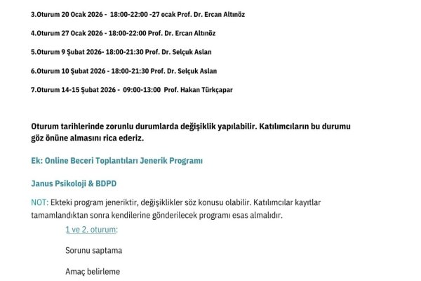 Beceri Kazandırma ve Süpervizyon Uygulaması