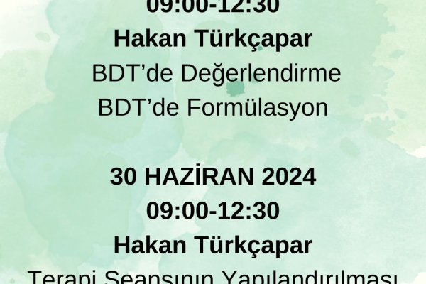 Bilişsel Davranışçı Terapi Modül 1 Programı