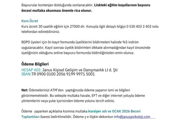 Beceri Kazandırma ve Süpervizyon Uygulaması